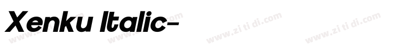 Xenku Italic字体转换